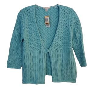 JM Collection Open Knit Cardigan